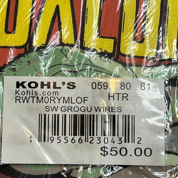 Star Wars The Mandalorian Grogu Hoodie Sweatshirt Mens Large Gray New Baby Yoda‎ - Picture 2 of 10